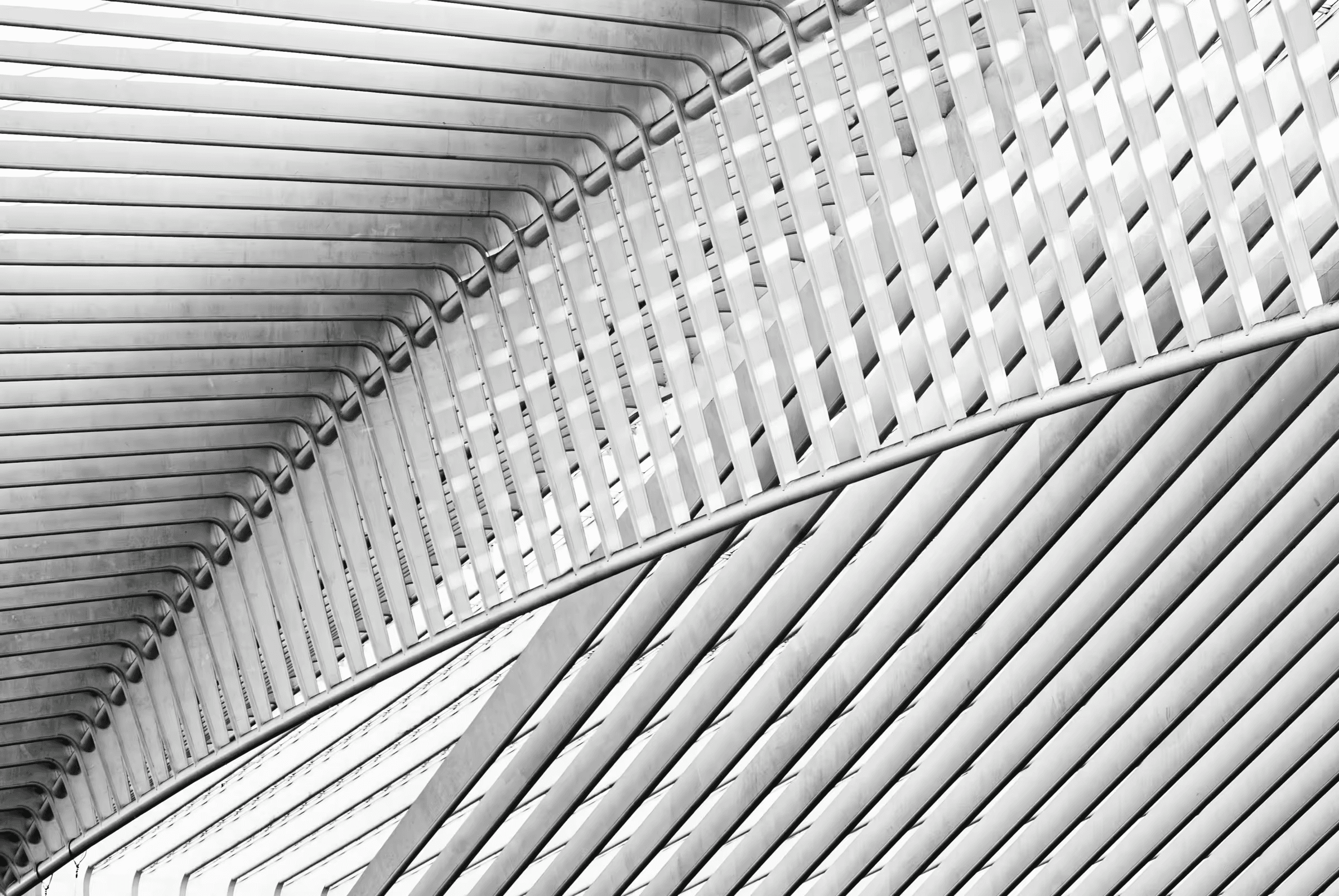 Luik Lines in Liège in monochrome.