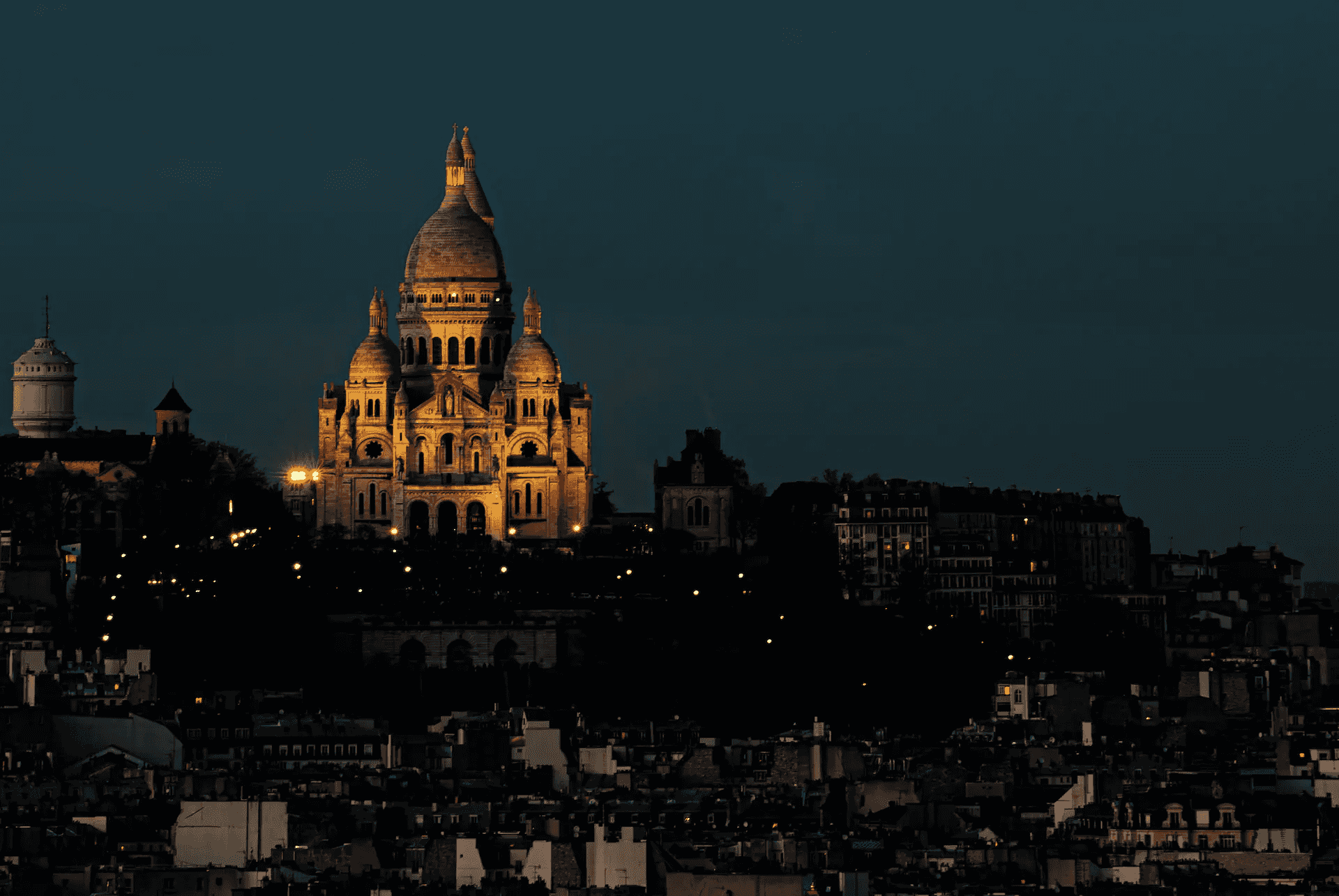 Sacré-Cœur at Night: Parisian Illumination Sacré-Cœur at Night Parisian Illumination in Paris in architectural light.